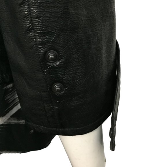 French Connection Size 0 Ladies Black Leather Jacket - Picture 12 of 16